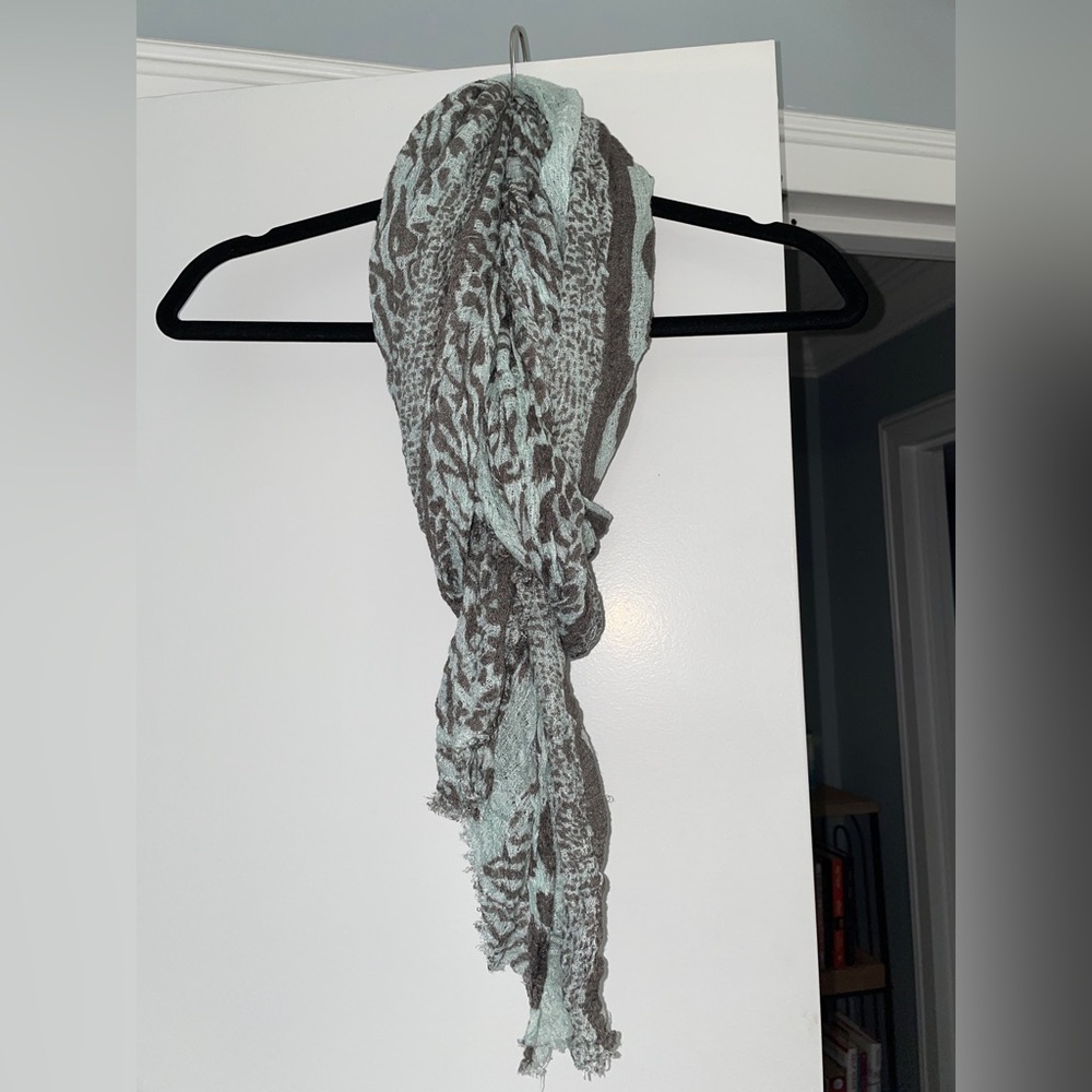 Gorgeous Light Blue and Gray Scarf!